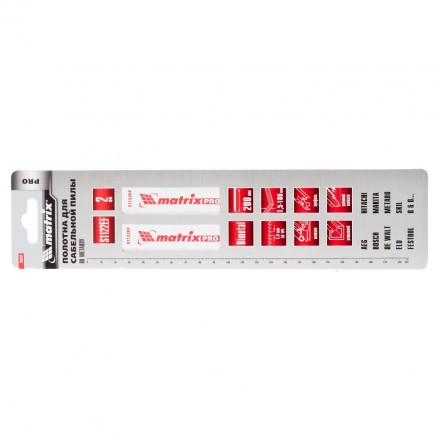 Полотна по металлу для сабельной пилы S1122EF 200/1,4мм Bimetal 2 штуки PRO Matrix 782010 купить в Надыме