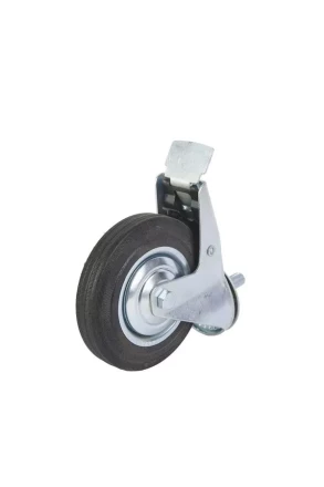 Колесо поворотное SCtB 63 160 мм резина с болтом и тормозом (F) 1027180 купить в Надыме