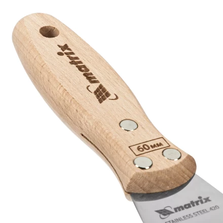 Шпательная лопатка из нержавеющей стали, 60 мм, буковая рукоятка, EFP Matrix 85613 купить в Надыме