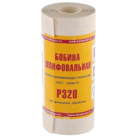 Шкурка на бумажной основе LP10C Р400 мини-рулон 115 мм х 5м БАЗ артикул 75659 купить в Надыме