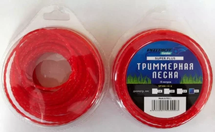 Леска "Квадрат" скрученный квадрат 3 мм красная 15 метров Patriot купить в Надыме