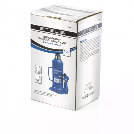 Домкрат гидравлический бутылочный 12 т h подъема 227-457 мм Stels 51167 купить в Надыме