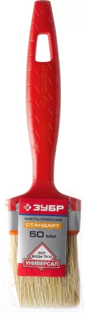 Кисть плоская ЗУБР"УНИВЕРСАЛ-СТАНДАРТ", натуральная щетина, пластмассовая ручка, 2"/50мм 01015-050 купить в Надыме