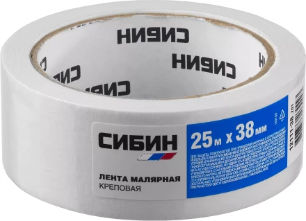 CИБИН. Малярная лента, креповая, 38мм х 25м 12111-38_z01 купить в Надыме