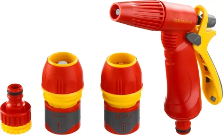Набор GRINDA &quot;PREMIUM&quot; поливочный: Распылитель пистолетный с регулируемым соплом, 2 универсальных соединителя, адаптер внешний 1/2&quot;-3/4&quot; 8-427385_z02 купить в Надыме
