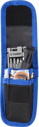 Набор ЗУБР "ЭКСПЕРТ для обслуживания велосипеда: складной мультитул 11-в-1,комплект для ремонта шин,16-в-1,в чехле 27428-H16 купить в Надыме