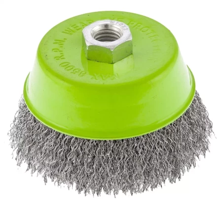 Щетка для УШМ 100 мм М14 "чашка" витая проволока СИБРТЕХ 746057 купить в Надыме