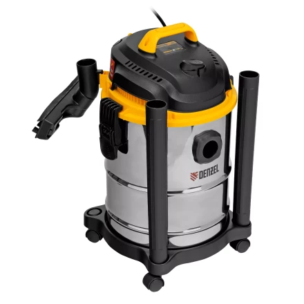 Пылесос строительный Denzel 28201 SVC15, 1200 Вт, бак 15 л, шланг 2 м купить в Надыме