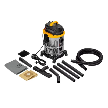 Пылесос строительный Denzel 28201 SVC15, 1200 Вт, бак 15 л, шланг 2 м купить в Надыме