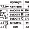 Стремянка стальная "Энкор" 8 ступеней 69665 купить в Надыме