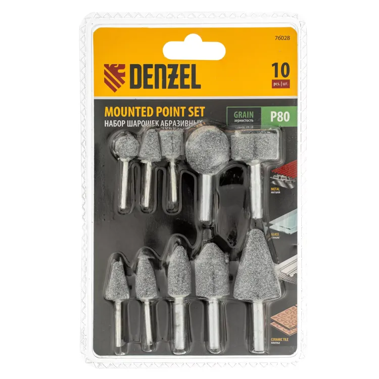 Набор шарошек для дрели (ПШМ), 10 шт Denzel 76028 купить в Надыме