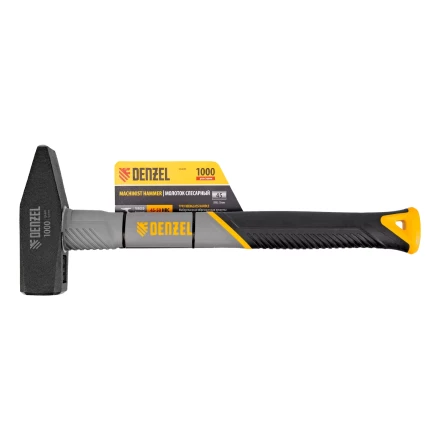 Молоток слесарный, 1000 г Denzel, кованый, фибергласовая рукоятка c TPR покрытием 10490 купить в Надыме
