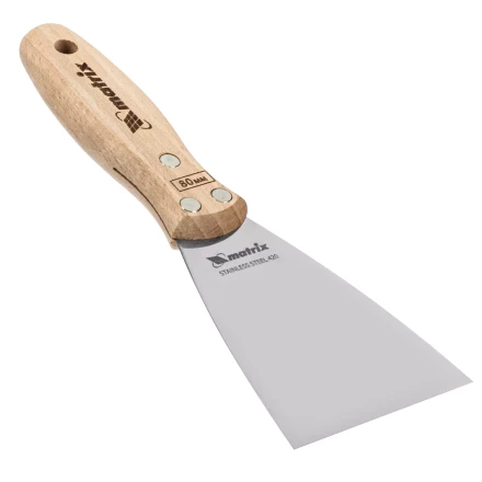 Шпательная лопатка из нержавеющей стали, 80 мм, буковая рукоятка, EFP Matrix 85615 купить в Надыме