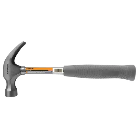 Молоток-гвоздодер с металлической обрезиненной рукояткой  0,45 кг  Кратон 2 15 01 009 купить в Надыме