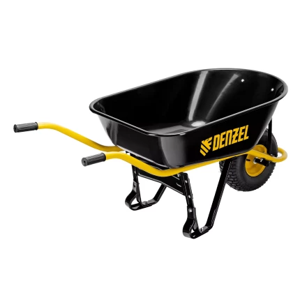 Тачка строительная Denzel 689965, усиленная, объем 130 л, 230 кг, колесо 15х6.00-6 купить в Надыме