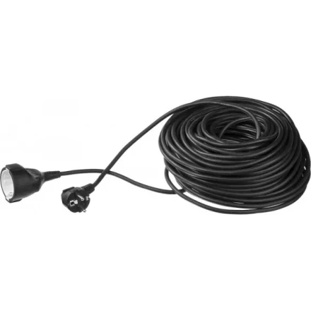 Удлинитель ЗУБР электрический, ПВС 3х1кв мм, черный, 1 гнездо, макс мощн 2200Вт, 30м 55013-30 купить в Надыме