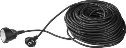 Удлинитель ЗУБР электрический, ПВС 3х1кв мм, черный, 1 гнездо, макс мощн 2200Вт, 30м 55013-30 купить в Надыме