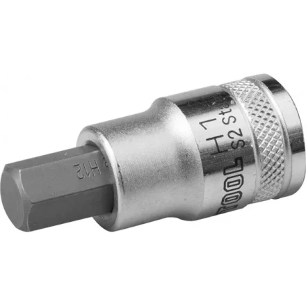 Торцовая бита-головка KRAFTOOL "INDUSTRIE QUALITAT", материал S2, HEX, сатинированная, 1/2", H12 27908-12_z01 купить в Надыме