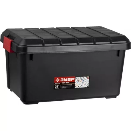Ящик ЗУБР "МАСТЕР" пластиковый со съемной крышкой, автомобильный, 610x370x330мм (24") 38184-24 купить в Надыме