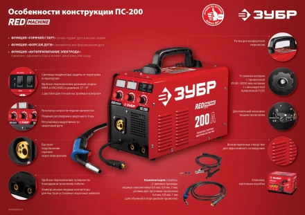 Полуавтомат сварочный инверторный МIG-MAG c функцией ММА ПС-200 серия МАСТЕР купить в Надыме