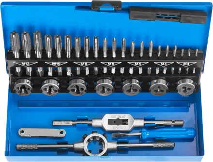 Наборы комплектных метчиков и плашек сталь Р6М5 серия ПРОФЕССИОНАЛ купить в Надыме