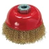 Щетка для УШМ, 100 мм, М14, "чашка", латунированная витая проволока  MATRIX 74605 купить в Надыме