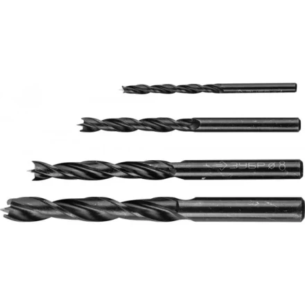 ЗУБР. Набор сверл по дереву, 4шт, 4-6-8-10 мм 29421-H4 купить в Надыме