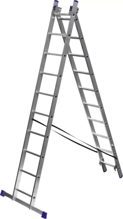 Лестница ЗУБР универсальная, двухсекционная со стабилизатором, 10 ступеней 38821-10 купить в Надыме