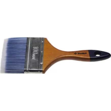 Кисть плоская  ЗУБР "АКВА-МАСТЕР", искусственная щетина, деревянная ручка, 100мм 4-01007-100 купить в Надыме