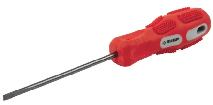 Отвертка ЗУБР &quot;ПРОФИ&quot; хромованадиевая сталь, двухкомпонентная рукоятка, магнит наконечник, SL3,0x75мм 25231-3.0-075_z01 купить в Надыме