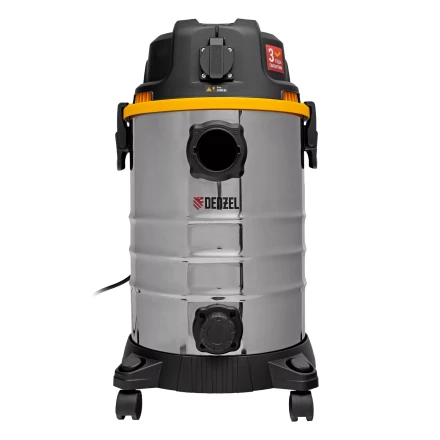 Пылесос строительный Denzel 28203 RVC30, 1400 Вт, бак 30 л, шланг 3 м, розетка с автосинхр. купить в Надыме