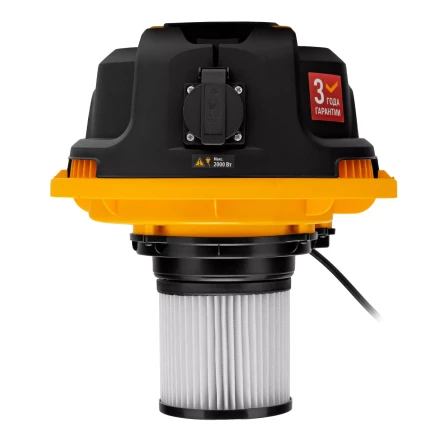 Пылесос строительный Denzel 28203 RVC30, 1400 Вт, бак 30 л, шланг 3 м, розетка с автосинхр. купить в Надыме