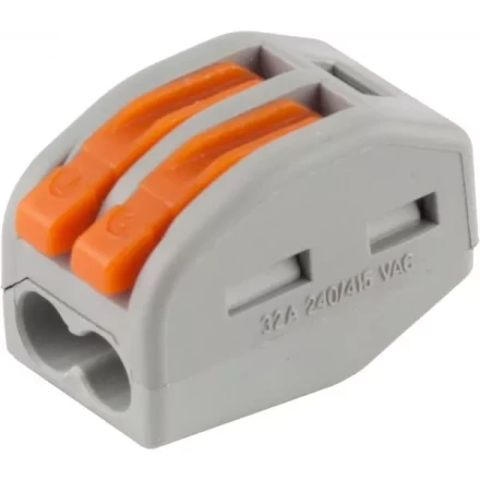 Клемма СВЕТОЗАР соединительная, разъемная, 2-х проводная, 400В, 32А, 0,5-2,5мм2/0,5-4мм2, 2шт 49190-2 купить в Надыме