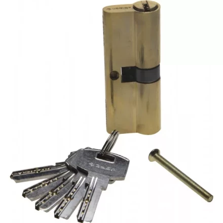 Механизм ЗУБР "ЭКСПЕРТ"цилиндровый, повышенной защищенности, тип "ключ-ключ", цвет латунь, 6-PIN, 80мм 52105-80-1 купить в Надыме