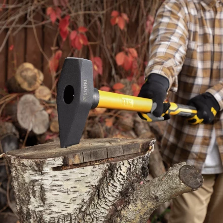 Колун-кувалда 3000 г Denzel 21851, кованая, фибергласовая  рукоятка c TPR покрытием, 880 мм купить в Надыме