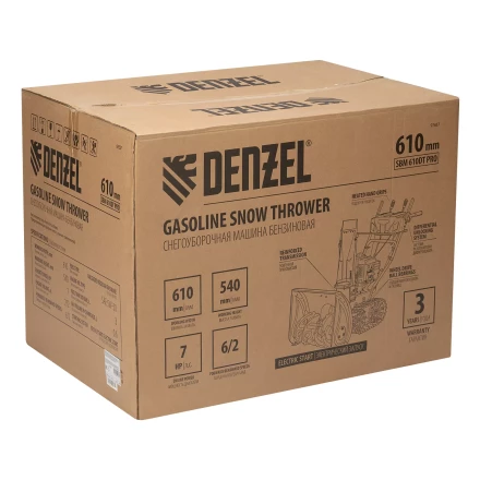 Бензиновая снегоуборочная машина Denzel SBM 610DT PRO, 212cc, гусеницы, эл.старт, блок. дифф. купить в Надыме