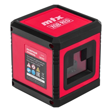 Лазерный уровень MTX XQB RED Basic SET, 10 м, красный луч, батарейки, резьба 1/4&quot; 35018 купить в Надыме