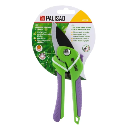 Секатор прямого реза Palisad, 210 мм, шестеренный привод, двухкомпонентные рукоятки, 605328 купить в Надыме