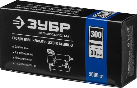 Гвозди тип 300, 30 мм, особотвердые, ЗУБР &quot;ПРОФЕССИОНАЛ&quot; 31830-30, 5000 шт 31830-30 купить в Надыме
