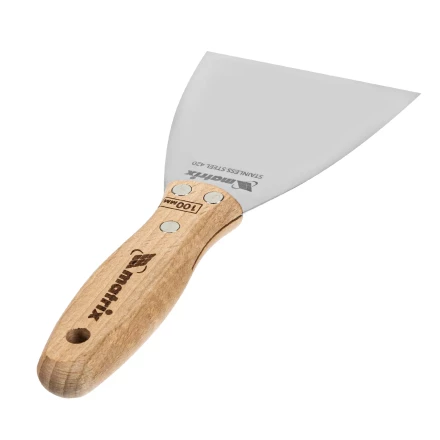 Шпательная лопатка из нержавеющей стали, 100 мм, буковая рукоятка, EFP Matrix 85617 купить в Надыме