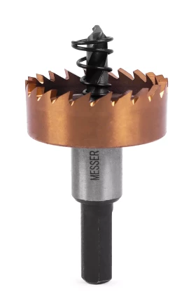 HSS-TiN коронка MESSER 35мм с центр. сверлом и толкающей пружиной для  лист. материала  до 2 мм ц/х купить в Надыме