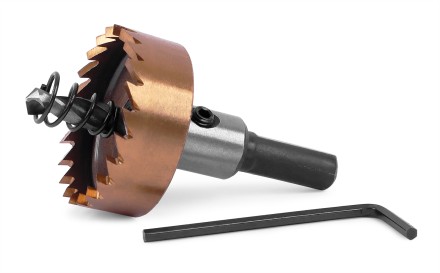 HSS-TiN коронка MESSER 35мм с центр. сверлом и толкающей пружиной для  лист. материала  до 2 мм ц/х купить в Надыме