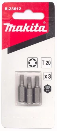 Биты Makita Тоrх Т20 25мм 3шт (B-23612) купить в Надыме