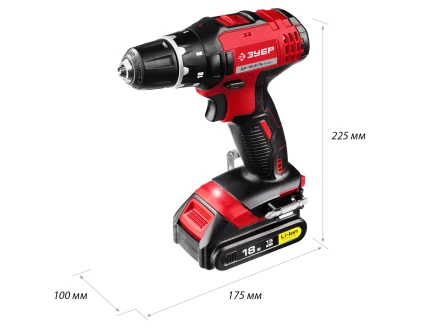 Дрель-шуруповерт 2 АКБ ДА-18-2-Ли КНМ2 серия МАСТЕР купить в Надыме