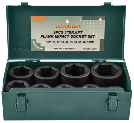 Набор головок торцевых ударных 1"DR 24-50мм 9предметов Jonnesway S03A8109S 48315 купить в Надыме