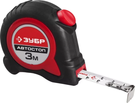 Рулетка ЗУБР "МАСТЕР", двухкомпонентный корпус, автостоп, 3м/16мм 34052-03-16 купить в Надыме
