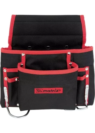 Подсумок поясной 8 карманов, держатель для молотка, для клещей MATRIX 90242 купить в Надыме