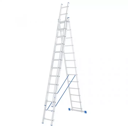 Лестница алюминиевая 3х13 ступеней трехсекционная СИБРТЕХ 97823 купить в Надыме