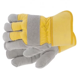 Перчатки спилковые комбинированные усиленные утолщенные размер XL Сибртех 67903