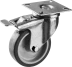 Колеса поворотные с тормозом из термопластичной резины с полипропиленовым диском серия ПРОФЕССИОНАЛ купить в Надыме
